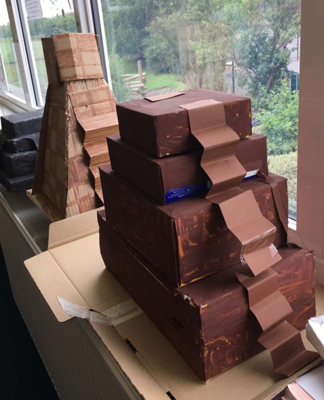 Maya Cardboard Step Pyramid